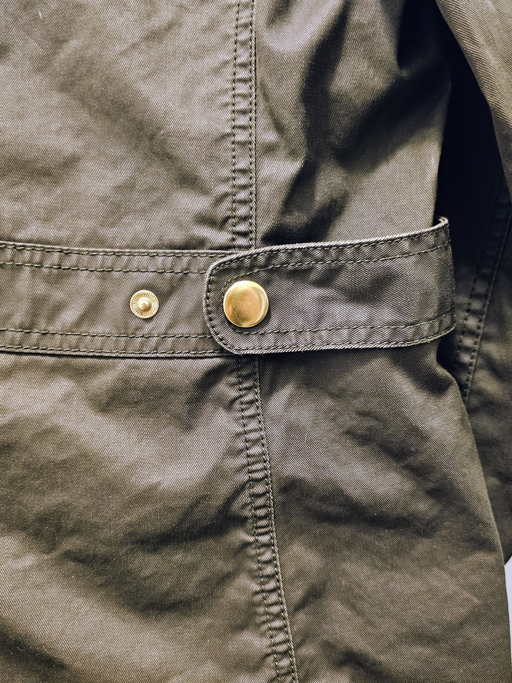 J.Crew Downtown Field Jacket XL Olive Green Utility Barn Coat 100% Cotton - Picture 8 of 9